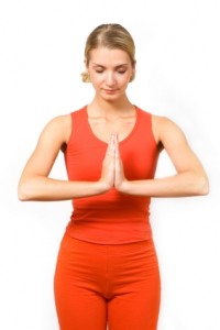 Womn in yoga pose