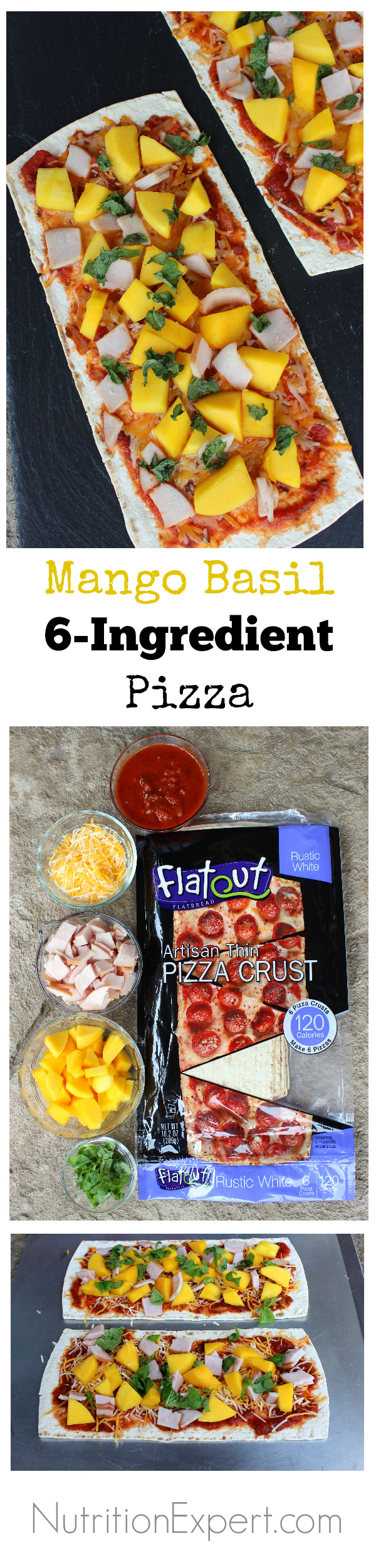 Mango Basil 6-Ingredient Pizza